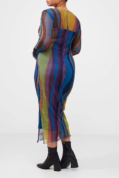 SASKIA EYDIE RUCHED DRESS BLUE 2