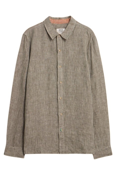 PEMBROKE  LINEN SHIRT KHAKI GREEN 2