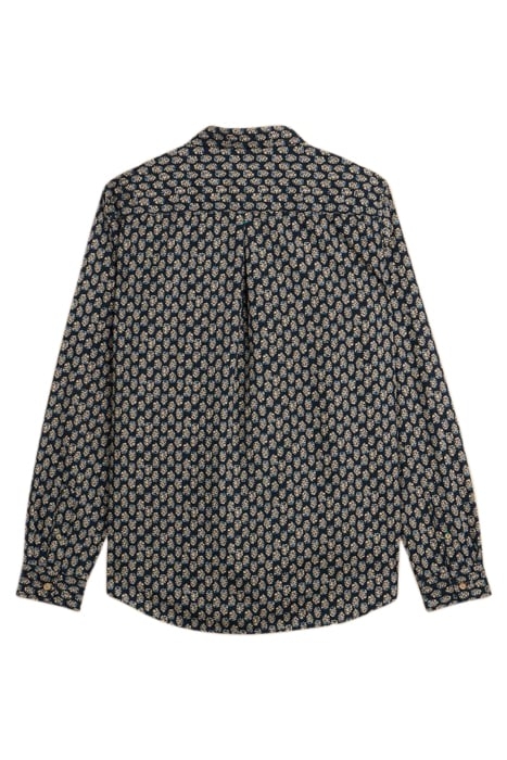 GEO FLORAL PRINTED SHIRT NAVY PRINTED 2