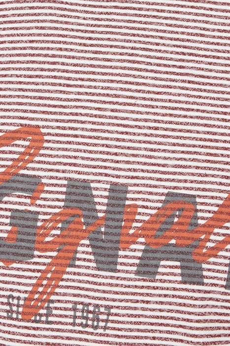 LUKESI PRINT STRIPE TEE TANDOORIRED 7