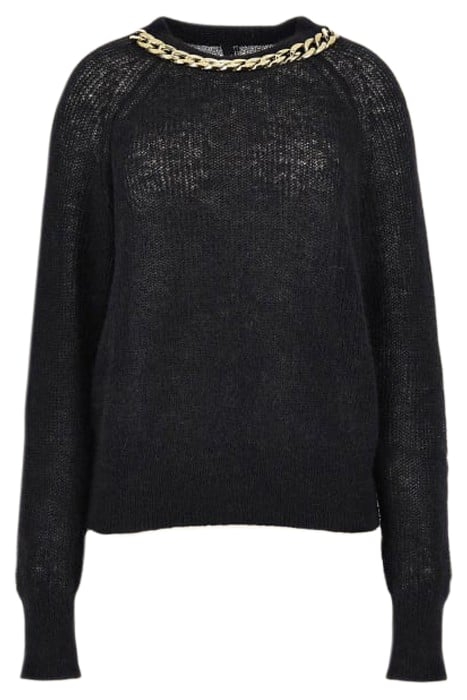 NUVOLA LS CHAIN SWTR JET BLACK A996 3