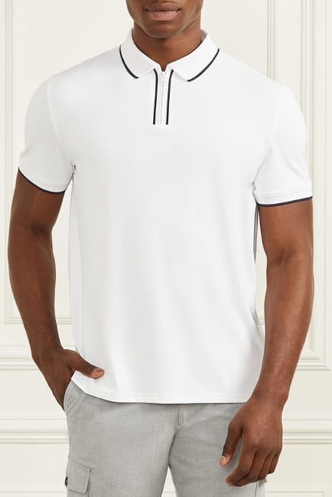 MARCIANO BY GUESS FORMAL PERFORMANCE PURE POLO SHIRT WHITE 1
