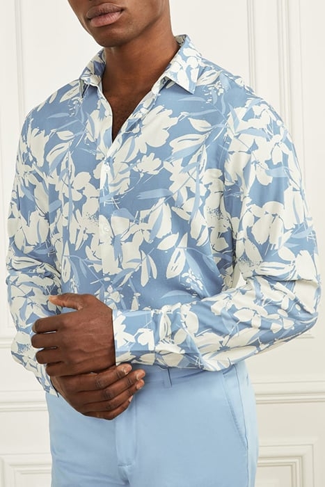 BENNY NEW COLLAR PAU BLUE MACROFLOWER CASUAL SHIRT PRINT 5