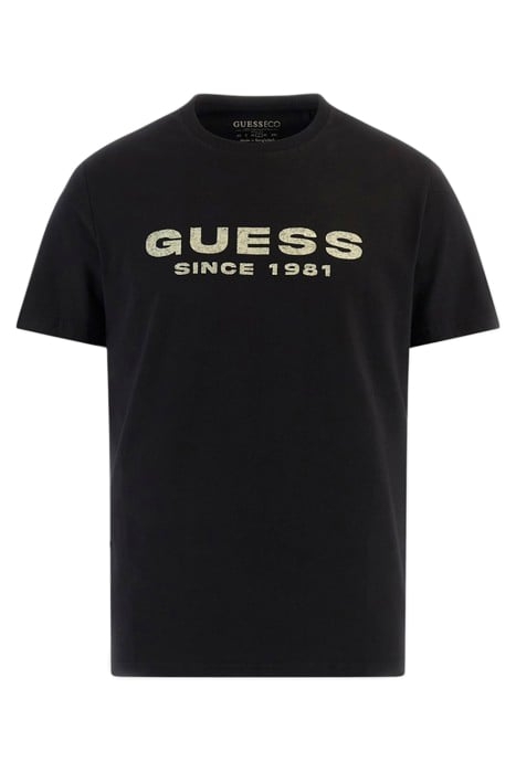 SS CN GUESS LOGO TEE JET BLACK A996 4