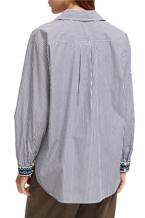 OVERSIZED SHIRT WITH POCKET MARINE STRIPE 2