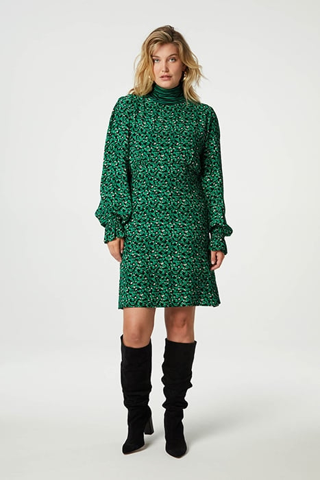 VANESSA DRESS FEELING GREEN/BLACK 1