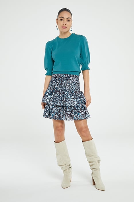 MARY SKIRT TASTY TEAL/CREAM WHI 1