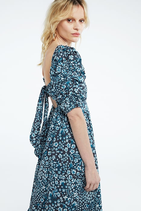 FLORE DRESS TASTY TEAL/CREAM WHI 4