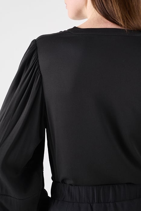 BLOUSE WOVEN LONG SLEEVES 22002037 BLACK 8