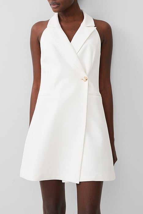 WHISPER HALTER BLAZER DRESS WHITE 1