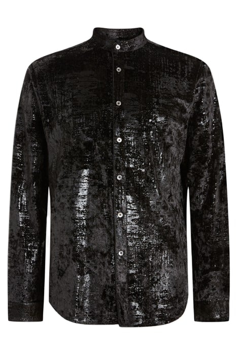 SLIM FIT SHIRT WITH PIPIN BLACK 2