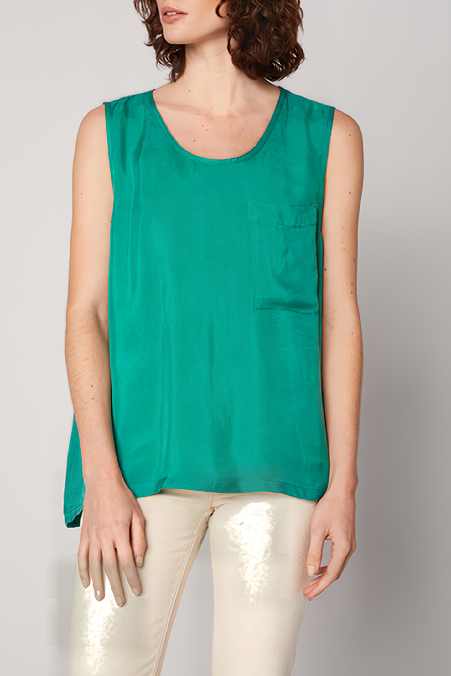 ROUND COLLAR SLEEVELESS OVERSIZE TOP RIVIERA 1