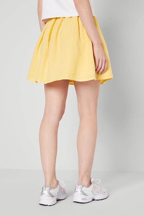 HIGH WAIST TRAPEZE ZIPPED SKIRT VANILLE 2