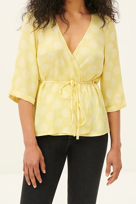 3/4 SLEEVES PRINTED WRAP TOP DIVA 1