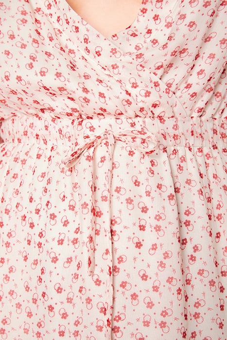 LOOSE LONG-SLEEVE PRINTED WRAP MINI DRESS ELISE 5