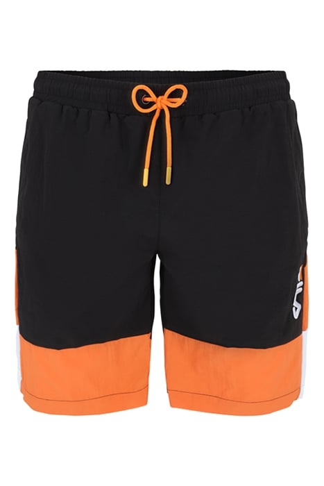 SCIACCA SWIM SHORTS BLACK-CELOSIA ORANGE-BRIGHT WHITE 4