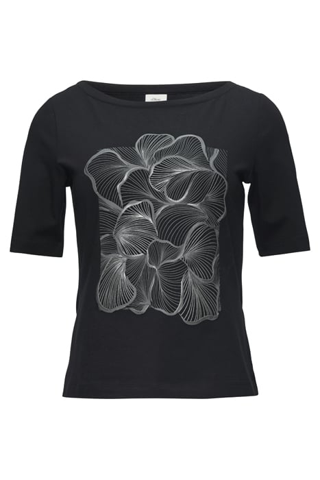 S.OLIVER T-SHIRTS GREY/BLACK 4