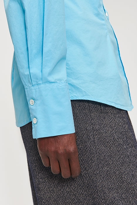ORG COTTON FITTED SHIRT SKY BLUE 4