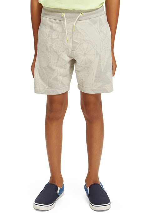 BOYS INTARSIA SWEAT SHORT IN ORGANIC COTTON FRUITS INTARSIA 1