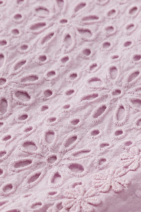 GIRLS SHORT-SLEEVED BRODERIE ANGLAISE TOP ORCHID 8