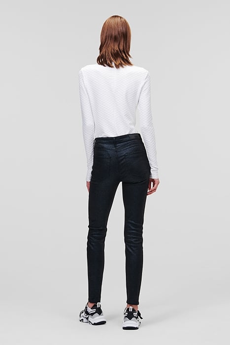 SHINY SKINNY DENIM PANTS METALIC 2