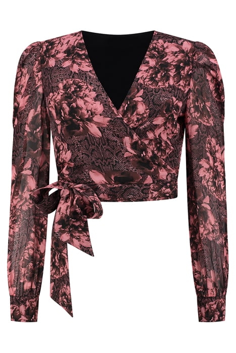 ABILENE ROSE SNAKE BLOUSE DEEP RED 2