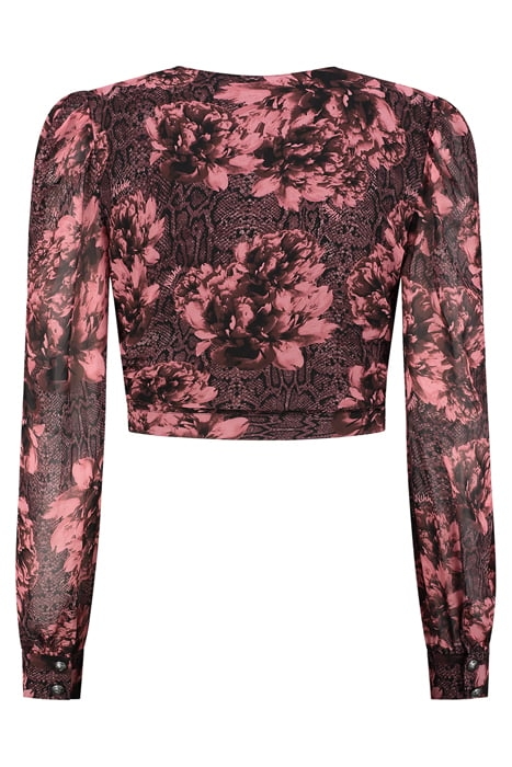 ABILENE ROSE SNAKE BLOUSE DEEP RED 3