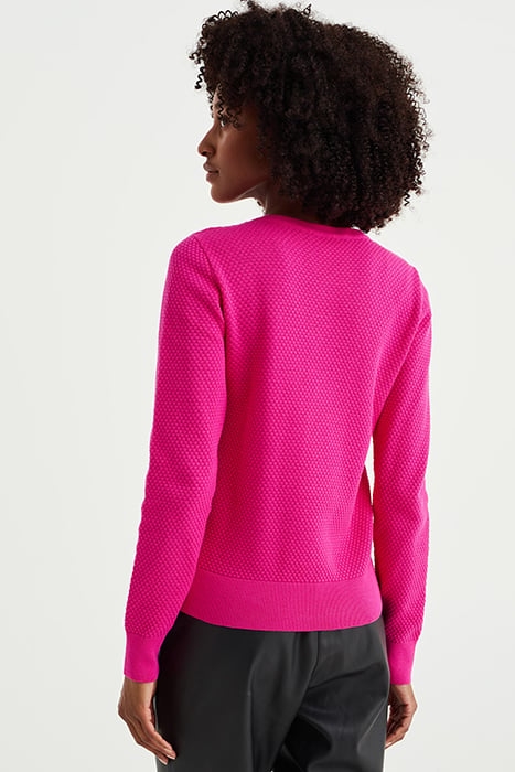 KNITTED CARDIGAN BRIGHT PINK 2