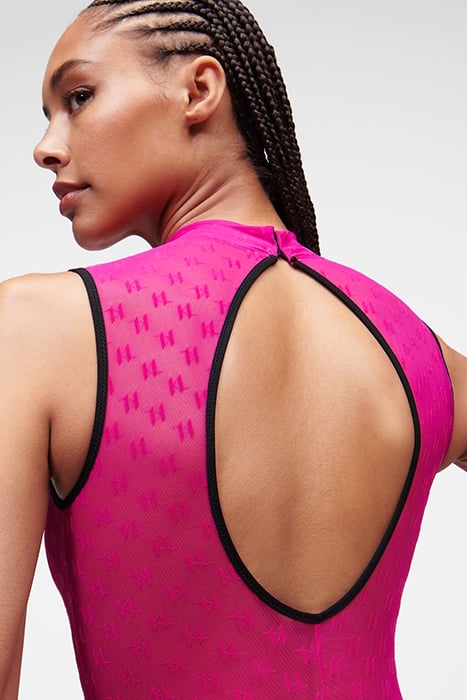 KL MONOGRAM FLOCK BODY HOT PINK 5