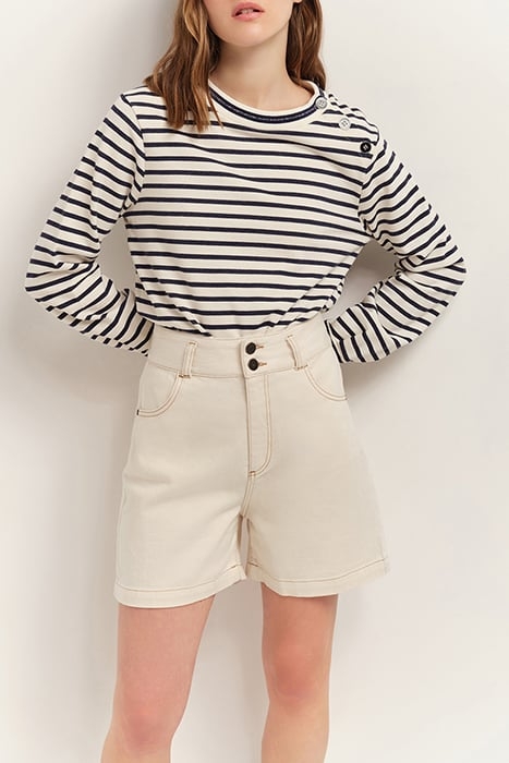 MELKER - OFF WHITE NAVY STRIPED SWEATSHIRT 3