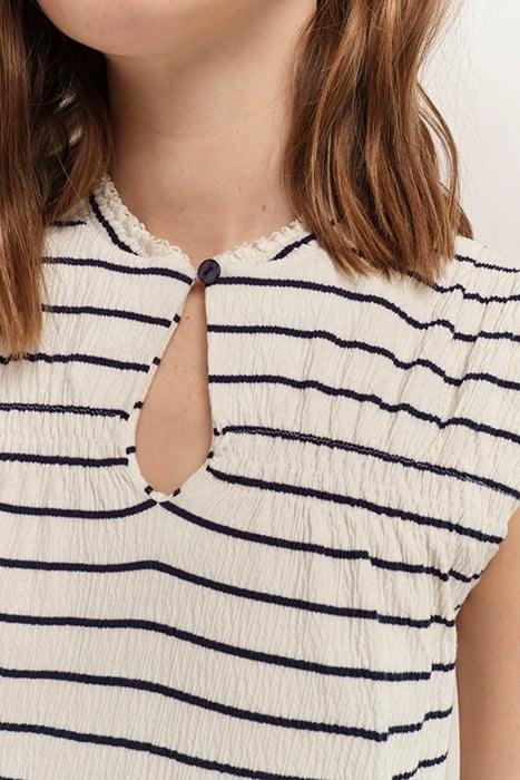 ROMY - OFF WHITE NAVY STRIPED SAILOR DRESS 5