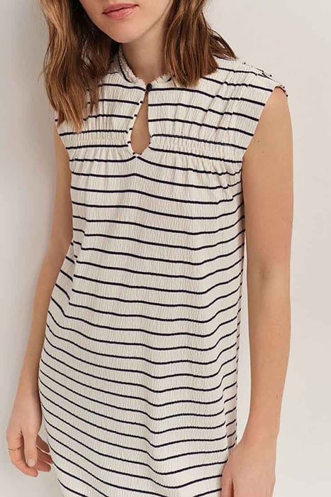 ROMY - OFF WHITE NAVY STRIPED SAILOR DRESS 4
