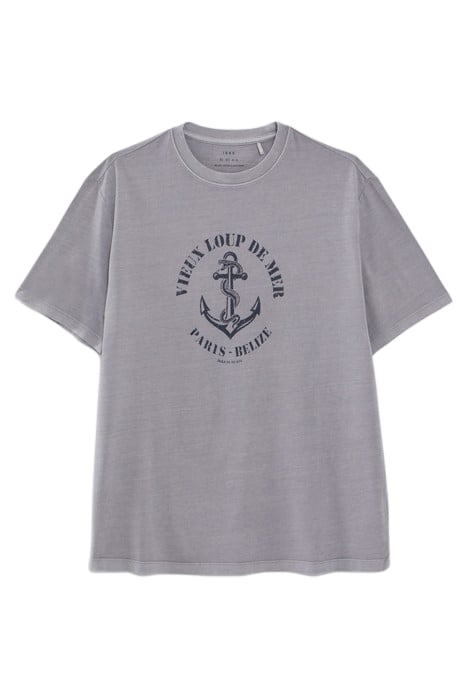 AZURE T-SHIRT WITH ANCHOR IMAGE 1
