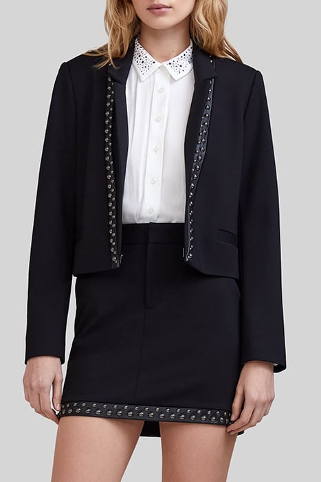BLACK STUDDED SHORT SUIT JACKET 1