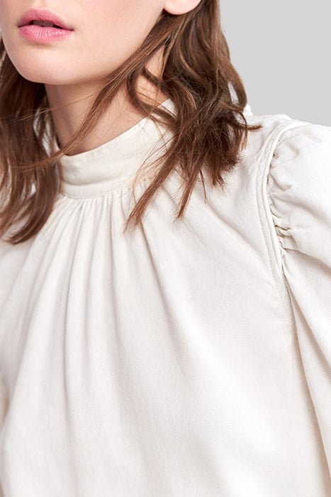 LIMESTONE ORGANIC COTTON BLOUSE, BUTTONED COLLAR 5