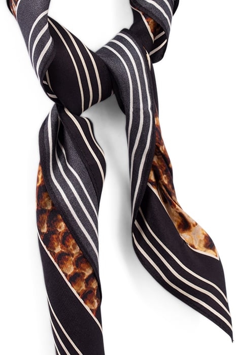 PURE EDITION – COGNAC PYTHON PRINT SQUARE SCARF 4