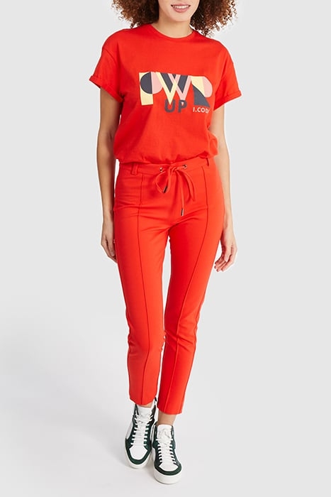 CRIMSON RED MILANO KNIT TREGGINGS 3