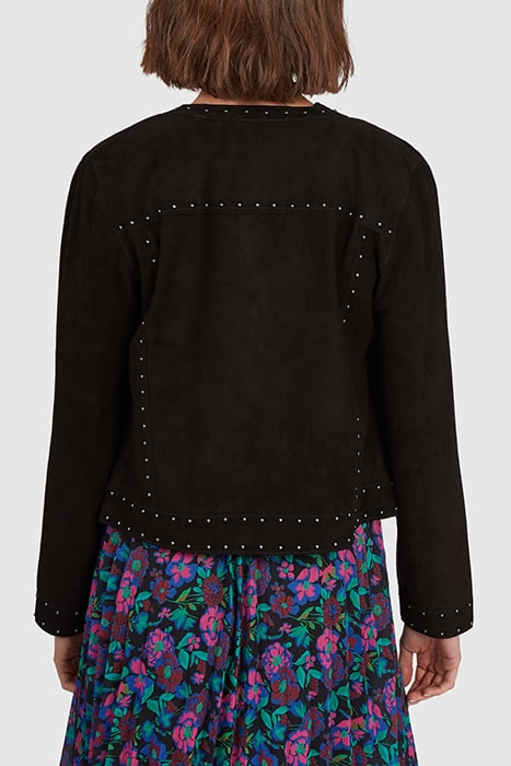 BLACK SUEDE STUDDED JACKET 2