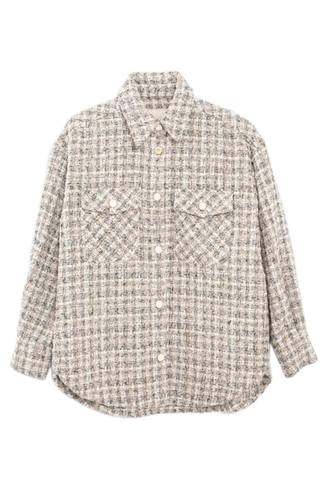BEIGE TWEED-STYLE OVERSHIRT 4