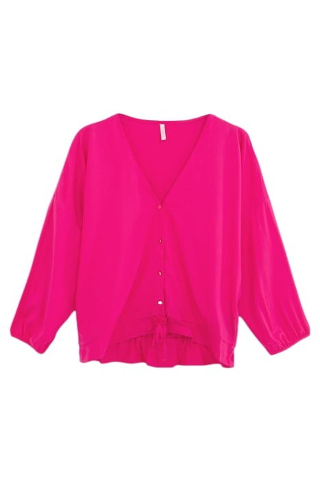 MAGENTA BLOUSE WITH PEPLUM DETAIL 3