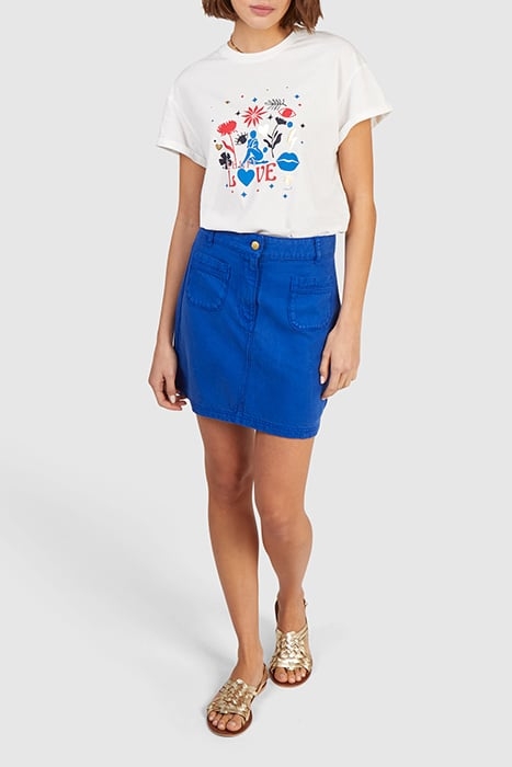 T-SHIRT WITH ARTY WOMAN IMAGE AND SLOGAN 3