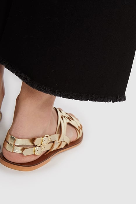 BLACK FLARED JEANS, METAL DOUBLE HEART BELT LOOPS 7