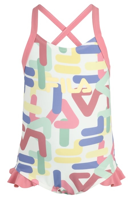 SABHA SWIMSUIT AOP ANTIQUE WHITE LETTER AOP 1