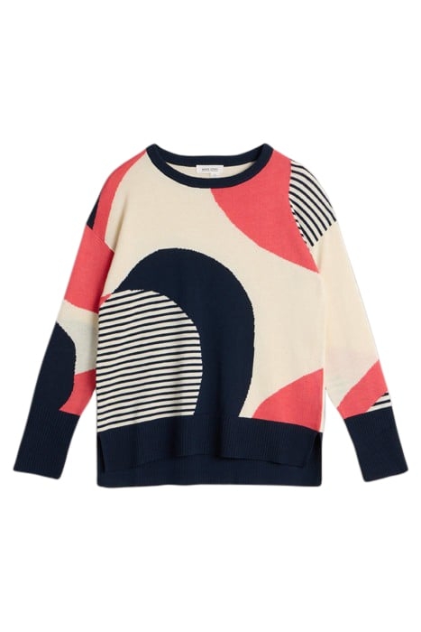OLIVE ABSTRACT JUMPER NAVY MULTI 3