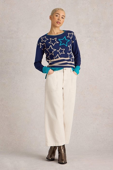 CITY MULTI STAR JUMPER NAVY MULTI 2