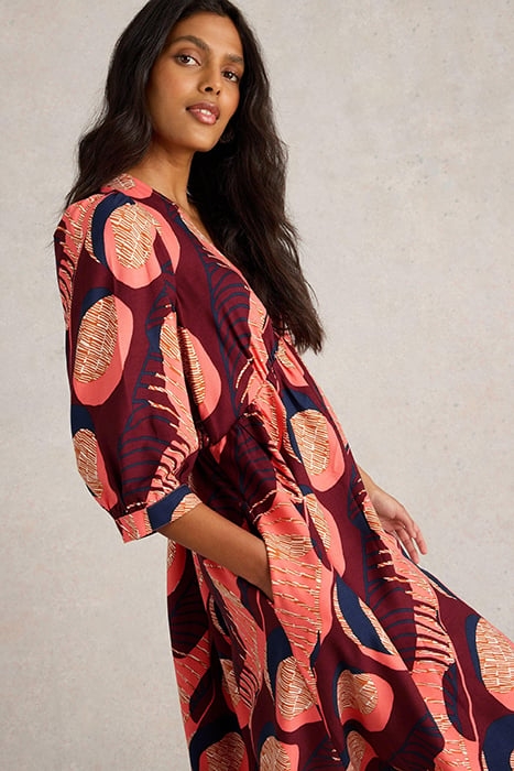 LUCY MIDI DRESS PLUM PRINT 5