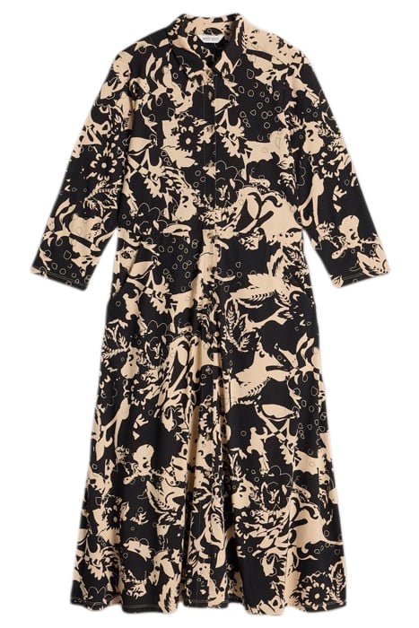 RUA JERSEY SHIRT DRESS BLACK MULTI 3