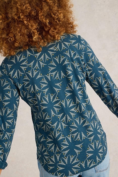 ANNIE JERSEY SHIRT TEAL MULTI 4