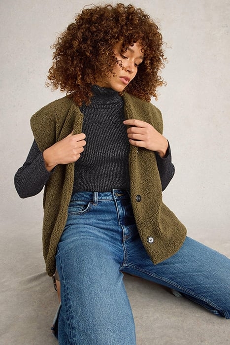 LILA SPARKLE RIB ROLL NECK PURE BLACK 5