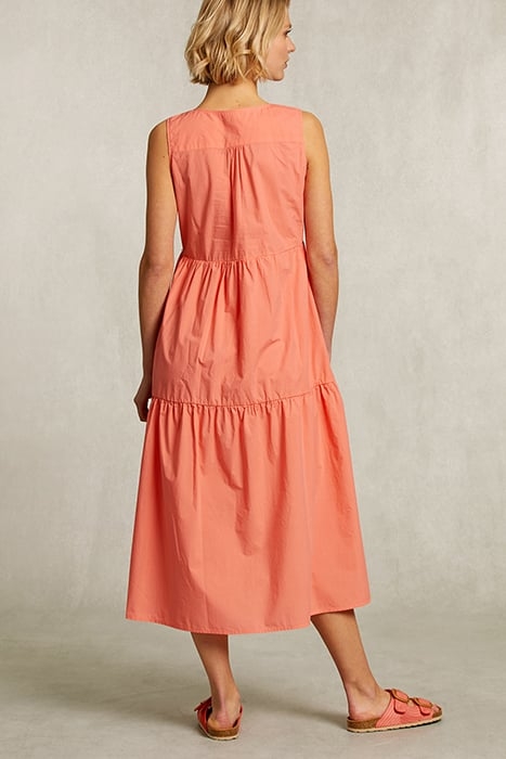 ORANGE SLEEVELESS RUFFLED UNI DRESS ORANGE 2